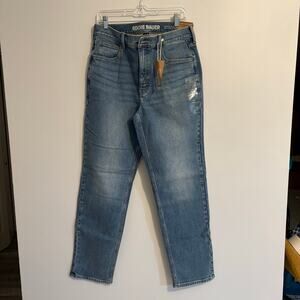 NWT Eddie Bauer Women’s 12Tall Light Wash Denim Jeans Fitted Straight Leg